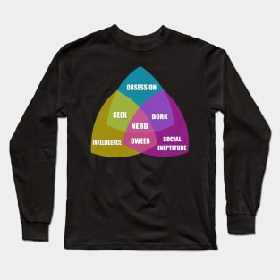 Nerd Venn Diagram Long Sleeve T-Shirt